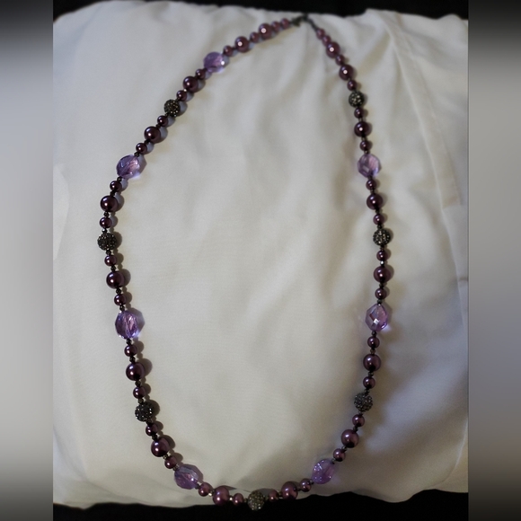 Premier Designs Sugar Plum necklace-purple - Picture 2 of 2